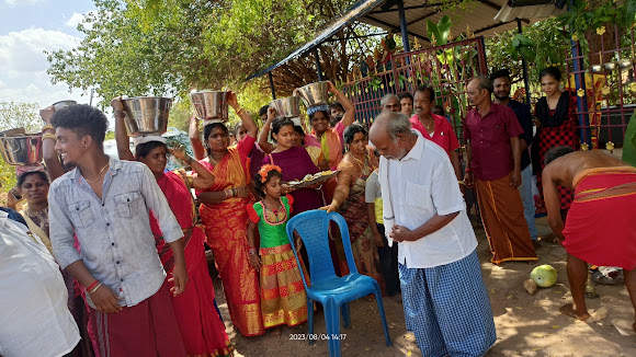 Temple festival moment