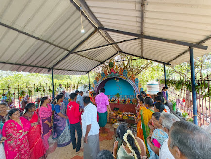 Devotees during the annual festival